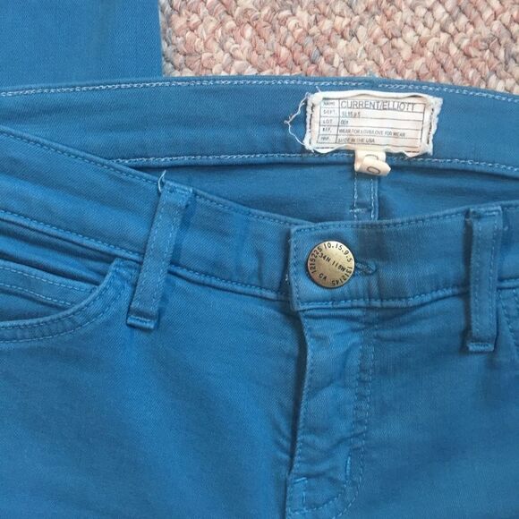 Current/Elliott The Ankle Skinny Blue Canteen Jean - Picture 4 of 8